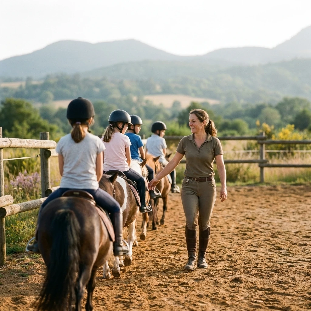 Cours de poney à Vic-le-Comte, Puy-de-Dôme